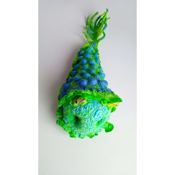 Unique OOAK Toy Alien Green Snail ZonLy Lapatamelly Galaxy Handmade Silk Wool - Picture 8 of 14